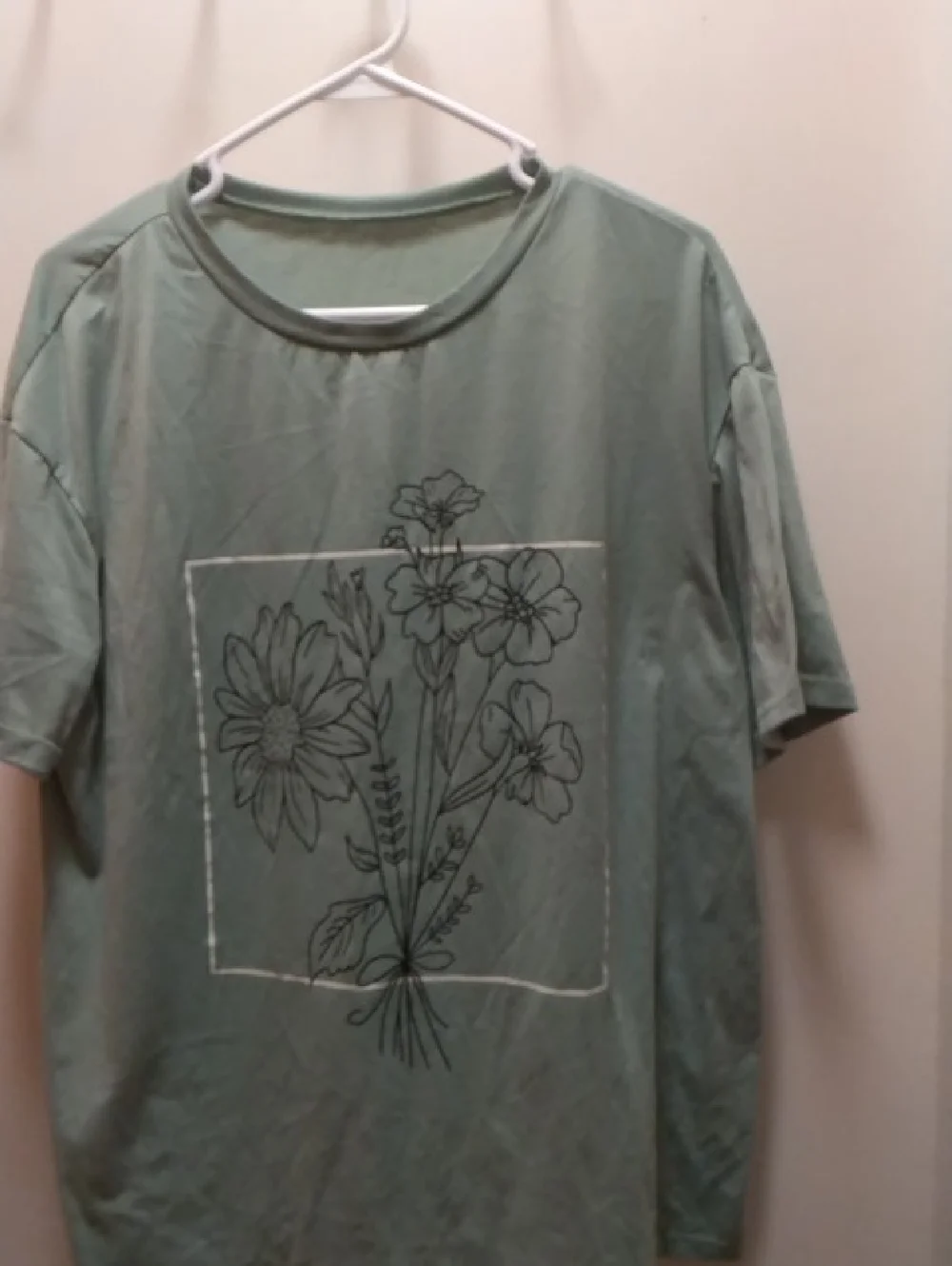 Sage Green Floral Graphic Tee - Picture 1 of 3